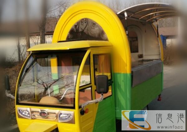 定做电动三轮四轮小吃车美食大巴车流动早餐车