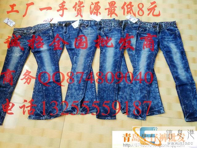 温州牛仔裤批发尾货服装批发10元库存杂款尾货牛仔裤批发