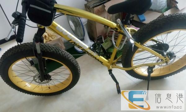 猎豹土豪金雪地宽轮胎自行车出售