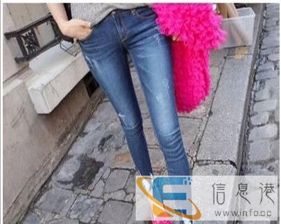 湖北恩施去哪里有弹力牛仔裤女小脚裤地摊货源批发厂家直销库存