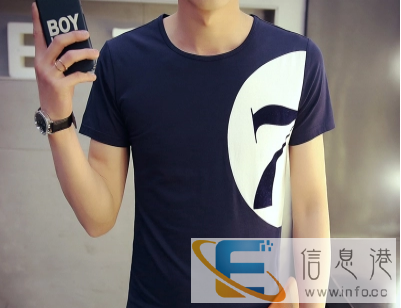 2016圆领修身黑色纯色白色常规男士个性男装夏季新款短袖T恤