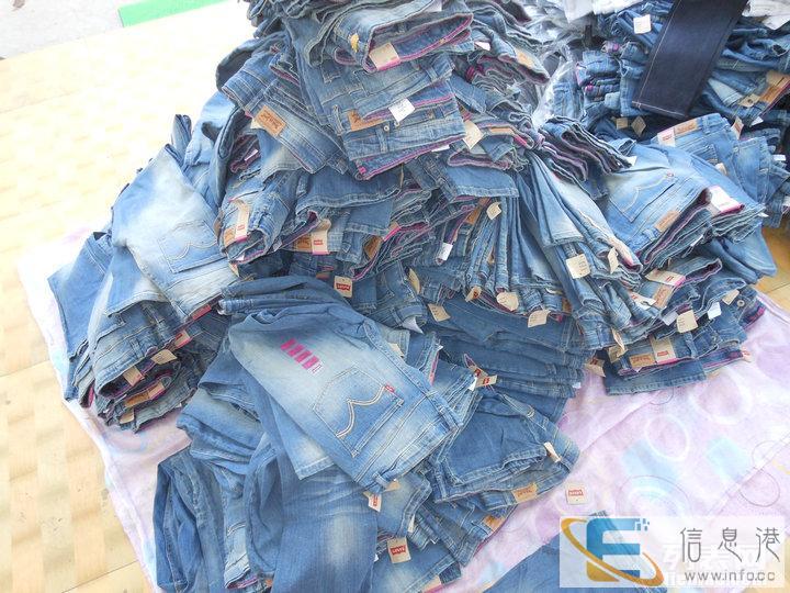 珠海牛仔裤批发服装尾货批发10元库存外贸牛仔裤童装批发
