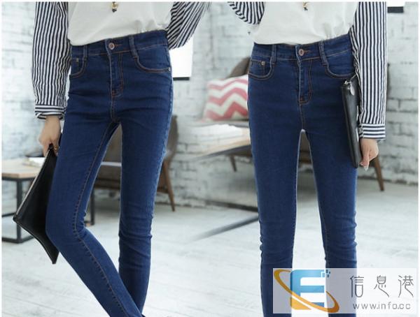 秋冬新款修身韩版百搭牛仔裤女长裤批发哪里有适合摆地摊赶集夜市