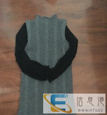 镂空无袖中长款蕾丝衫流苏毛衣两件套装潮