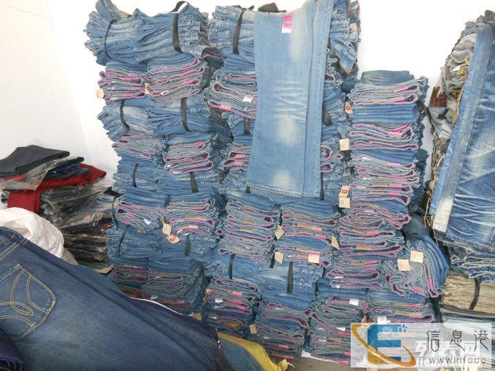 自贡牛仔裤批发服装尾货批发10元低价库存外贸牛仔裤童装牛仔裤