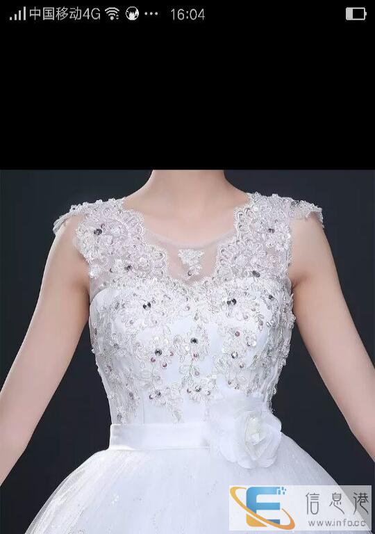 孕妇高腰婚纱齐地